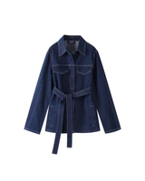 SF Amore - Coordinato denim con cintura a fiocco