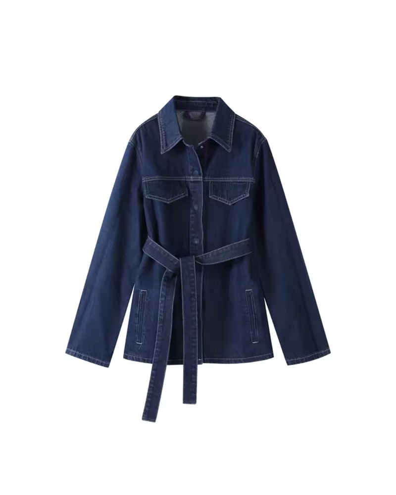 SF Amore - Coordinato denim con cintura a fiocco